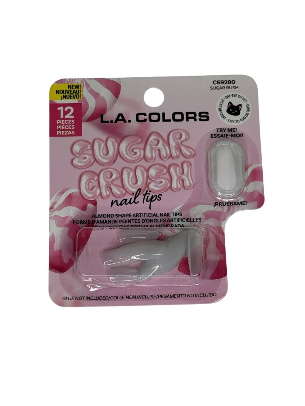LA Colors Press On Nails Almond Sugar Crush 12pc False Nails